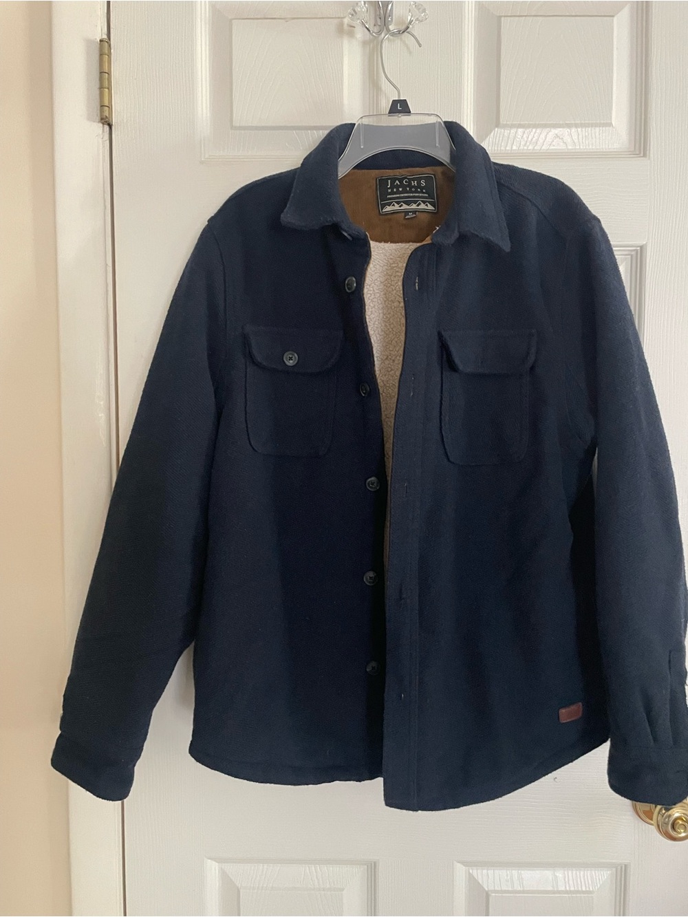Jachs Navy Sherpa-Lined Field Jacket